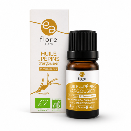 Huile de pépins d’argousier 10 ml OMÉGA 3 BIO